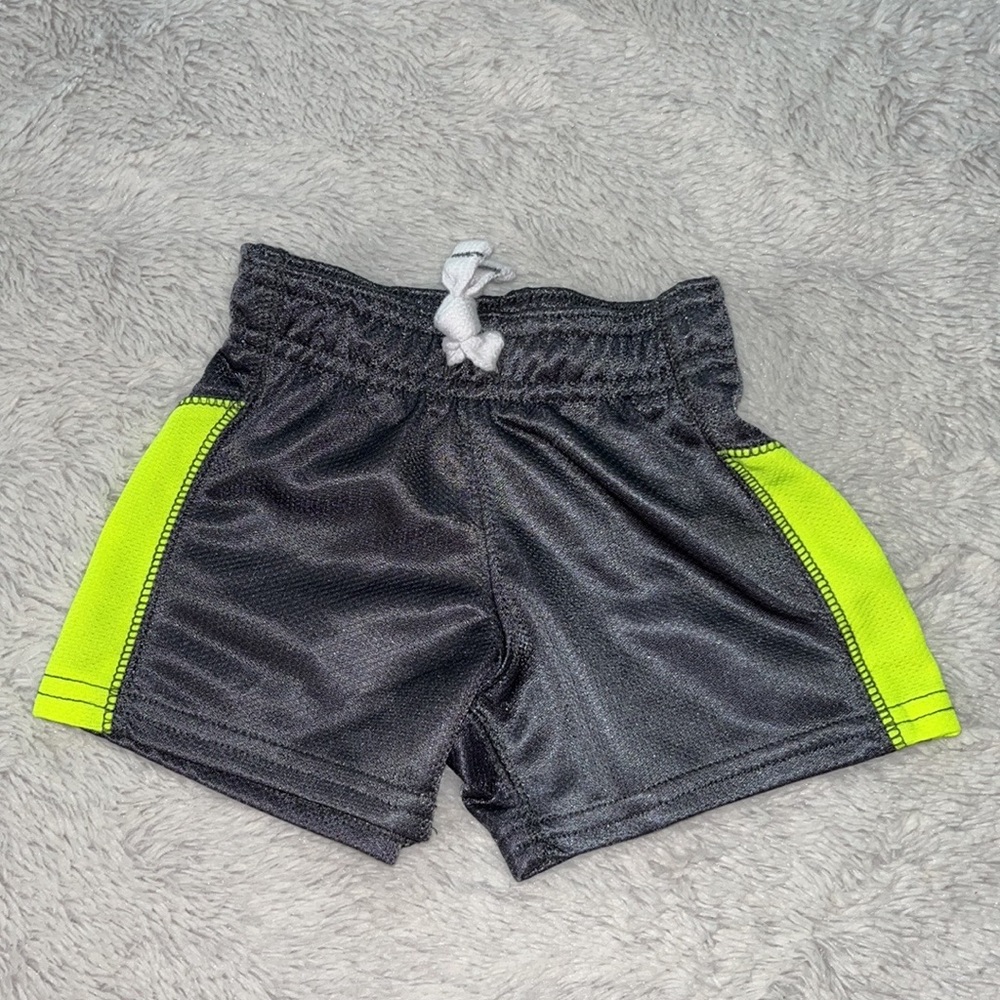 (3 for $10) carters gray athletic shorts 0-3 months